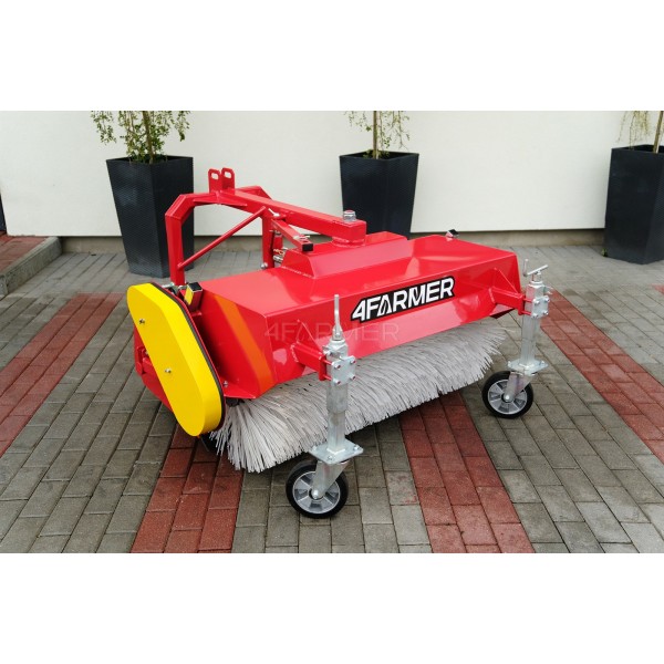 Barredora de 120 cm para tractor 4FARMER con cesta