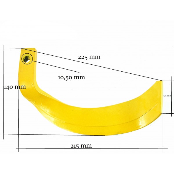 Iseki Kubota Yanmar Mitsubishi kultivačný nôž 25x10 mm PREMIUM