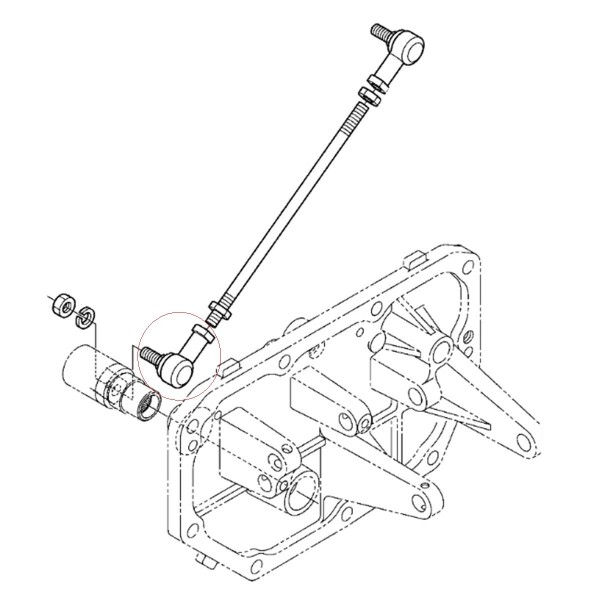 Hlava táhla 52300-75170 PRAVÁ hlavice Kubota DC60 L4708 M5040 M6040 M7040 M8540 M9540 6-23-131-03