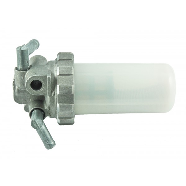 Filtro de combustible universal con grifo, filtro de malla y cristal.