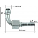 Uhlová skrutka M16x1,5 pre hadicu 5/16 palca