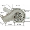 Water Pump 19881-73033 Kubota Z 482, D722, D662, D902
