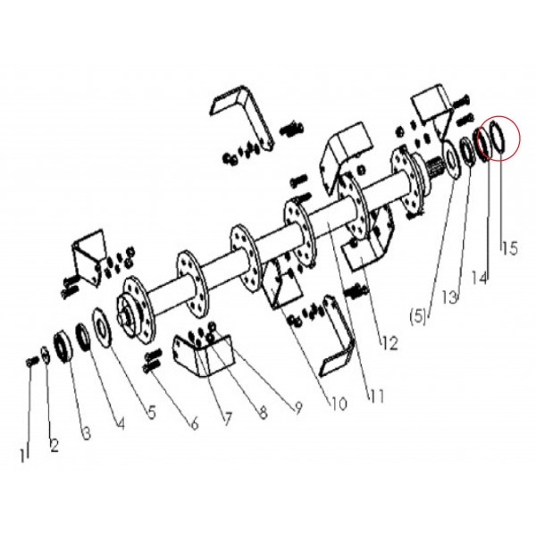Krúžok 80x91 mm upevňujúci separačný rotor SB