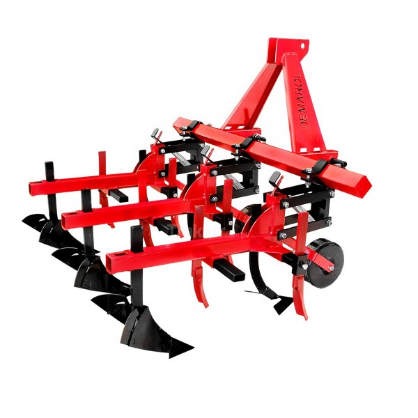 3-section, two-row DEMAROL cultivator and filler