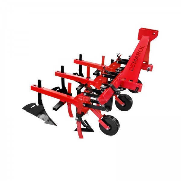 3-section, two-row DEMAROL cultivator and filler