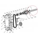 568 mm Getriebewelle der Trennfräse SB85 Sechskant