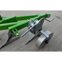 BOMET three-furrow plow with Cat II three-point linkage