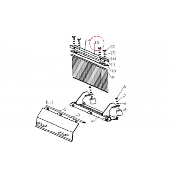 Metal profile 540mm pressure plate of the SB85 separating rotor