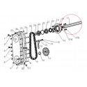 Hnací hriadeľ prevodovky 770 mm 6T SB125 separačná páka