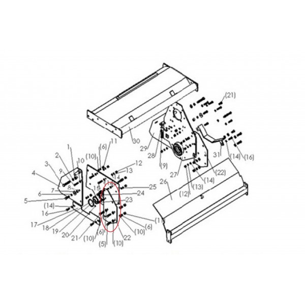 Soporte lateral Placa de conexión para cultivador SB