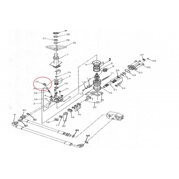 Capuchon de colonne de direction / Mitsubishi VST MT180 / MT224 / MT270