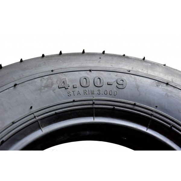 Pneu 4.00x9 4PR 4-9, 4.00-9 4x9 lisse