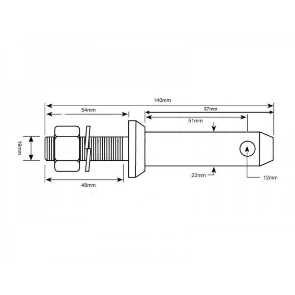 Stift Kat. 1 140 mm