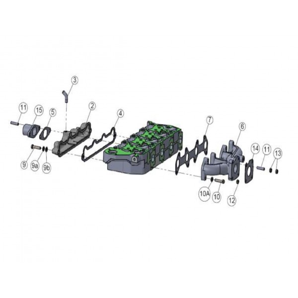 Junta del colector de escape / Mitsubishi V4C / Mitsubishi VST MT270