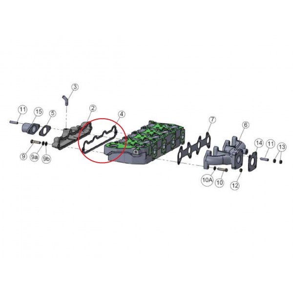Uszczelka kolektora dolotowego / Mitsubishi V4C / Mitsubishi VST MT270 | Traktor.com.pl