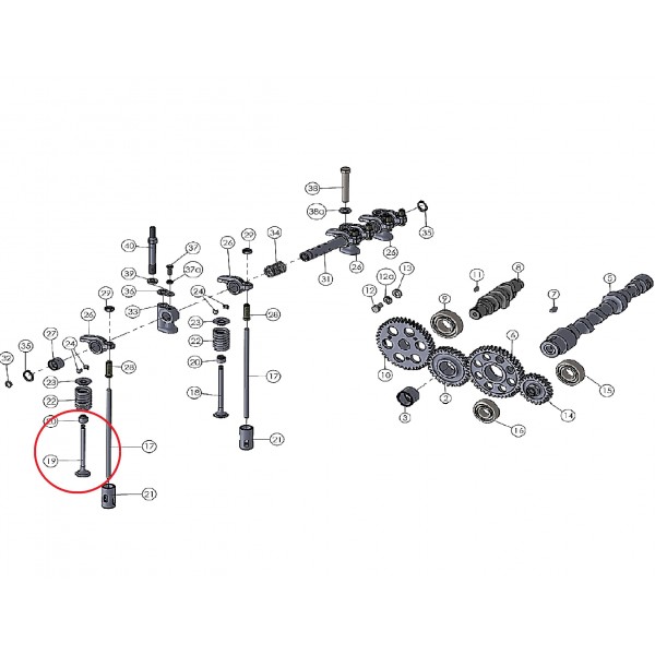 Válvula de admisión / IN / Mitsubishi V3D / V4C / Mitsubishi VST MT270 / MT224 / MT180