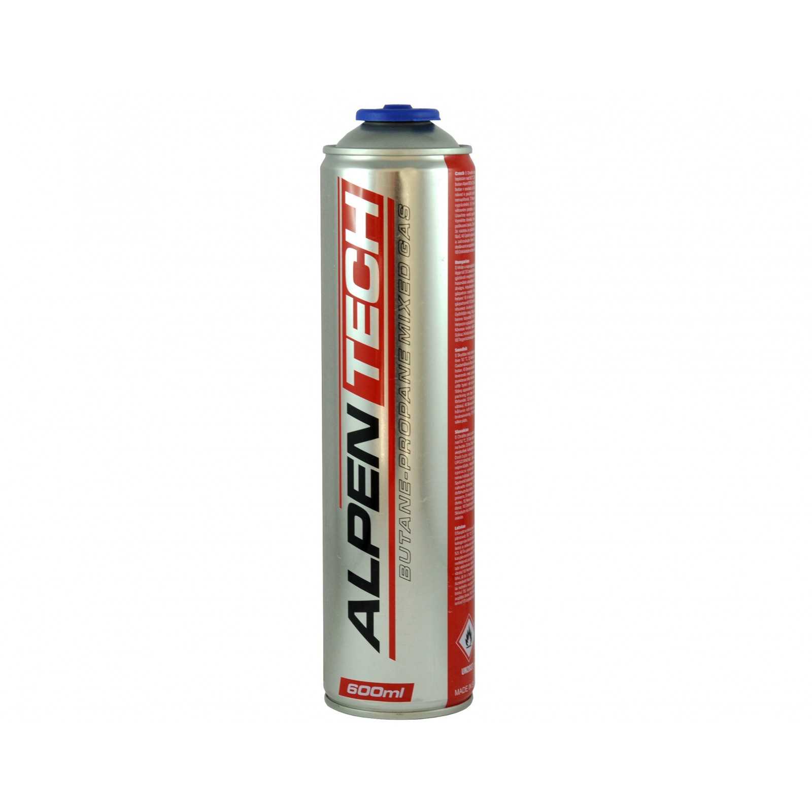 Plyn propan-butan pro hořák Alpentech, kartuše 600 ml, kartuše