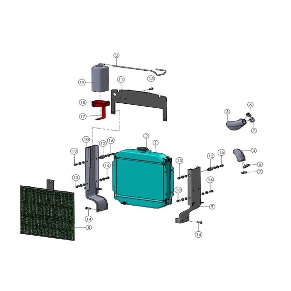 Chladič / Mitsubishi VST MT180 / MT224 / MT270