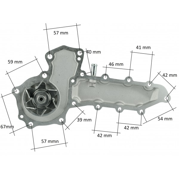 Wasserpumpe - Kubota V2003T