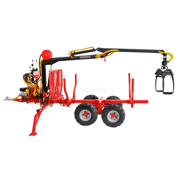 Grue forestière ATV LT1500 + remorque chargeur HDS 1,5t / 300 kg 4Farmer