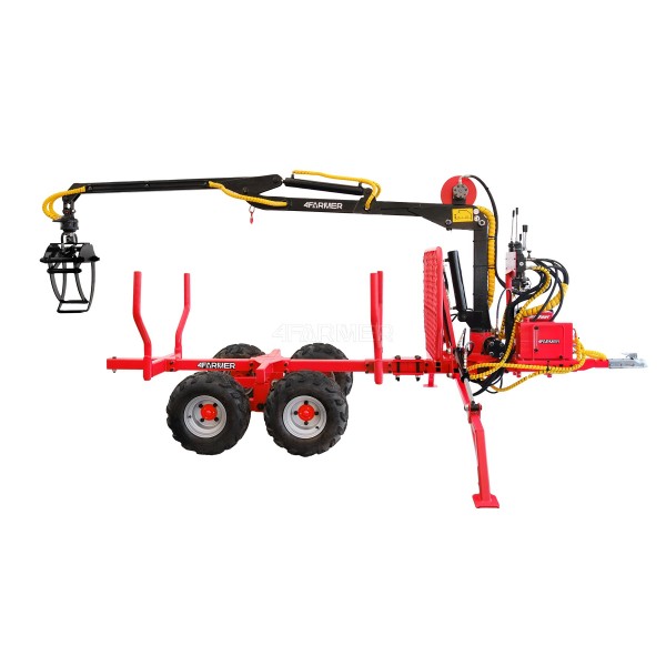 Żuraw leśny ATV LT1500 + przyczepa ładowacz HDS 1,5t / 300 kg 4Farmer