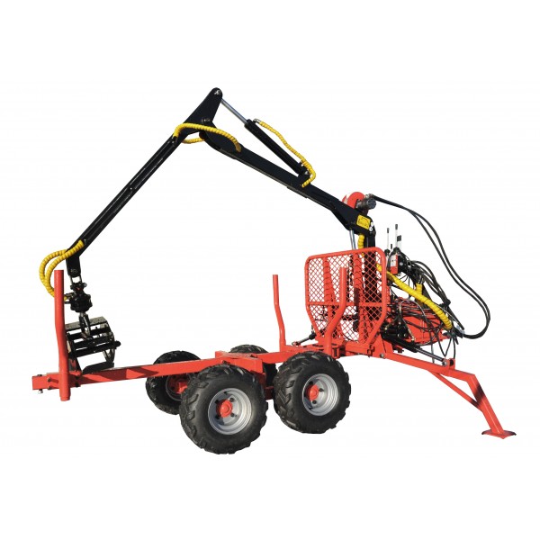 Grúa forestal ATV LT1500 + remolque cargadora HDS 1.5t / 300 kg