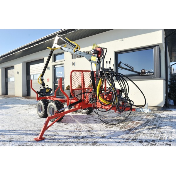 Żuraw leśny ATV LT1500 + przyczepa ładowacz HDS 1,5t / 300 kg 4Farmer