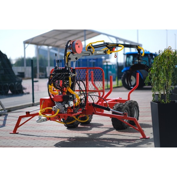 Żuraw leśny ATV LT1500 + przyczepa ładowacz HDS 1,5t / 300 kg 4Farmer