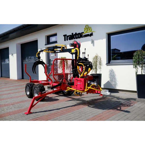 Grue forestière ATV LT1500 + remorque chargeur HDS 1,5t / 300 kg 4Farmer