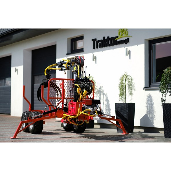 Żuraw leśny ATV LT1500 + przyczepa ładowacz HDS 1,5t / 300 kg 4Farmer