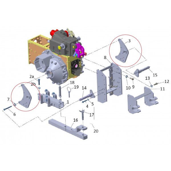 Płyta montażowa wspornik TUZ / 270901011X0 / Mitsubishi VST MT180 / MT224 / MT270 | Traktor.com.pl