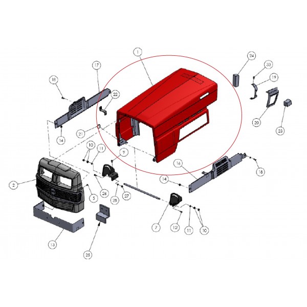 Maska / klapa przednia / Mitsubishi VST FIELDTRAC MT180 / MT224 / MT270 | Traktor.com.pl