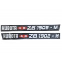 Kubota ZB1902-M Aufkleber