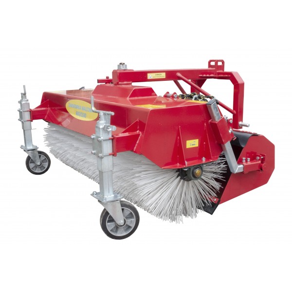 Barredora de 150 cm para tractor 4FARMER con cesta
