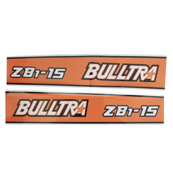 Kubota Bulltra B1-15, ZB1-15 stickers