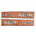 Autocollants Kubota Bulltra B1-15, ZB1-15