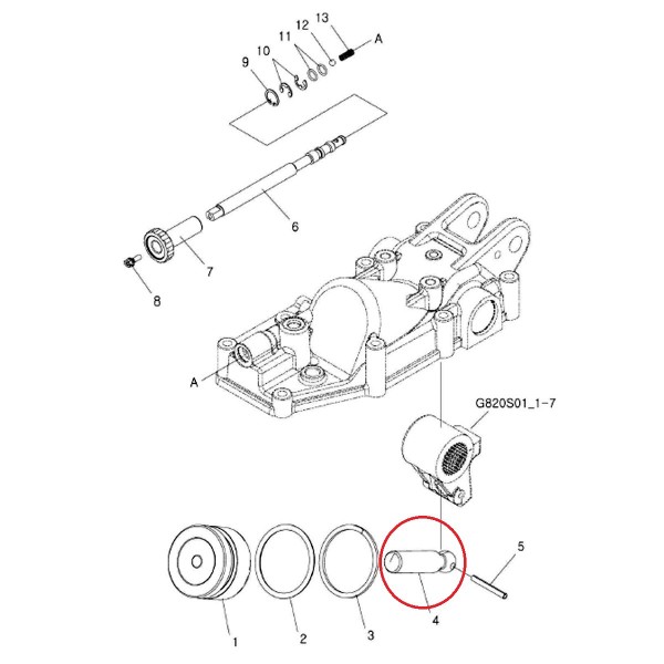 Popychacz tłoka hydraulicznego / LS MT 1.25 / LS XJ 25 / nr 40194606