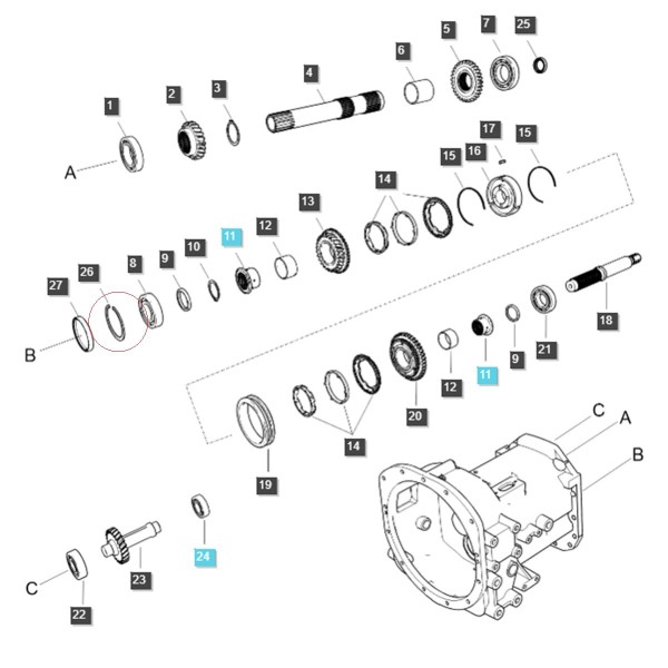 Segerring Ø 72 / LS MT1.25 / LS MT3.35 / LS MT3.40 / LS MT3.50 / LS MT3.60 / S811072001 / 40029301