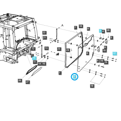 Zadné sklo kabíny / Traktor LS MT3 / č. 40430146