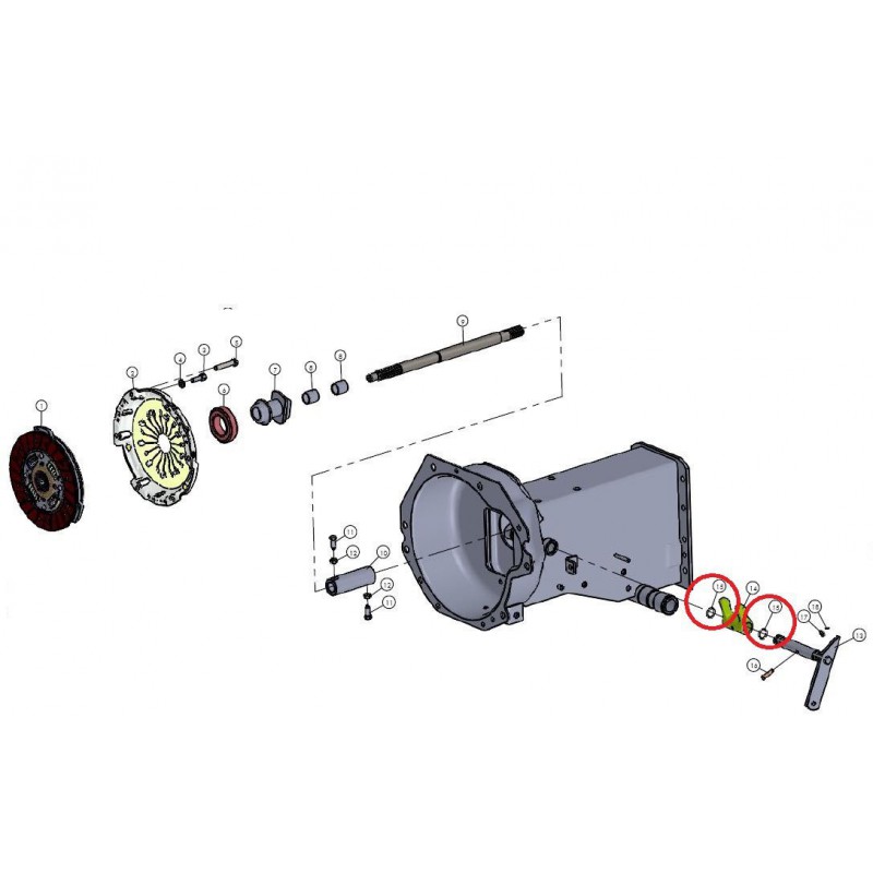 otros embrague - Junta tórica del embrague / Mitsubishi VST MT180 / MT224 / MT270 / 8300110170