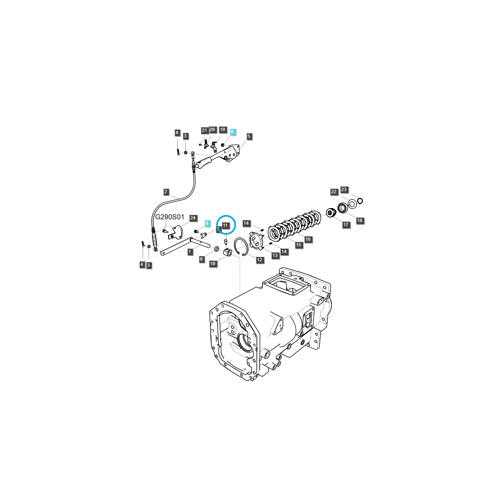 Locking pin / TRG250 / Ls Tractor 40010190