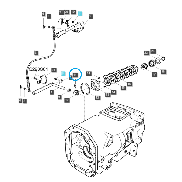 Poistný čap / TRG250 / Ls Traktor 40010190