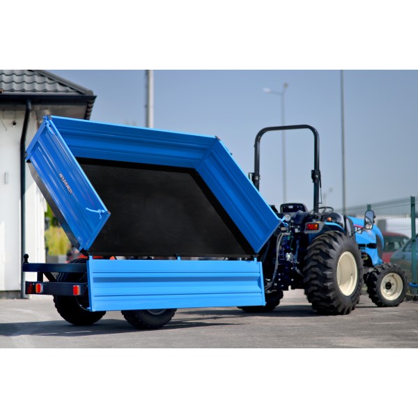 Single-axle agricultural trailer 2.5T with tipper and brake 4FARMER
