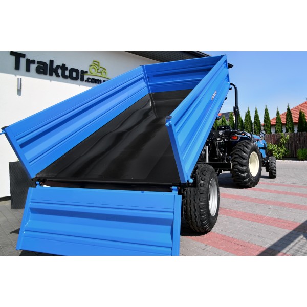 Single-axle agricultural trailer 2.5T with tipper and brake 4FARMER