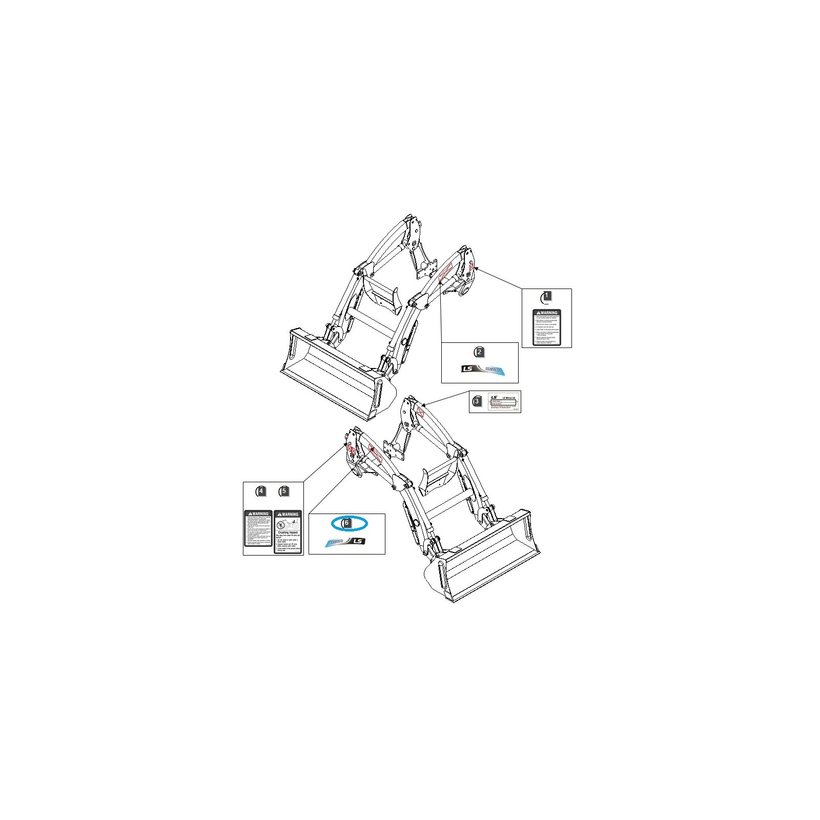 Samolepka LL2100 pravá strana / Traktor LS / 40264184