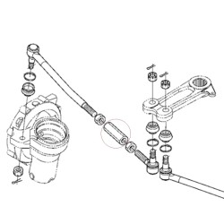 Gelenkkopfverbinder / M19 x 1,5 / 80 mm / Kubota L3408 / L3608 / L4018