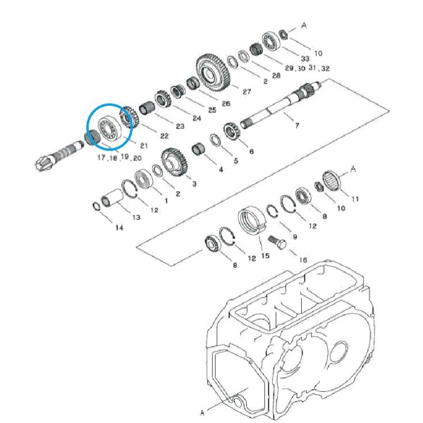 Roulement à rouleaux coniques / TRG285 / Tracteur LS n° 40007843