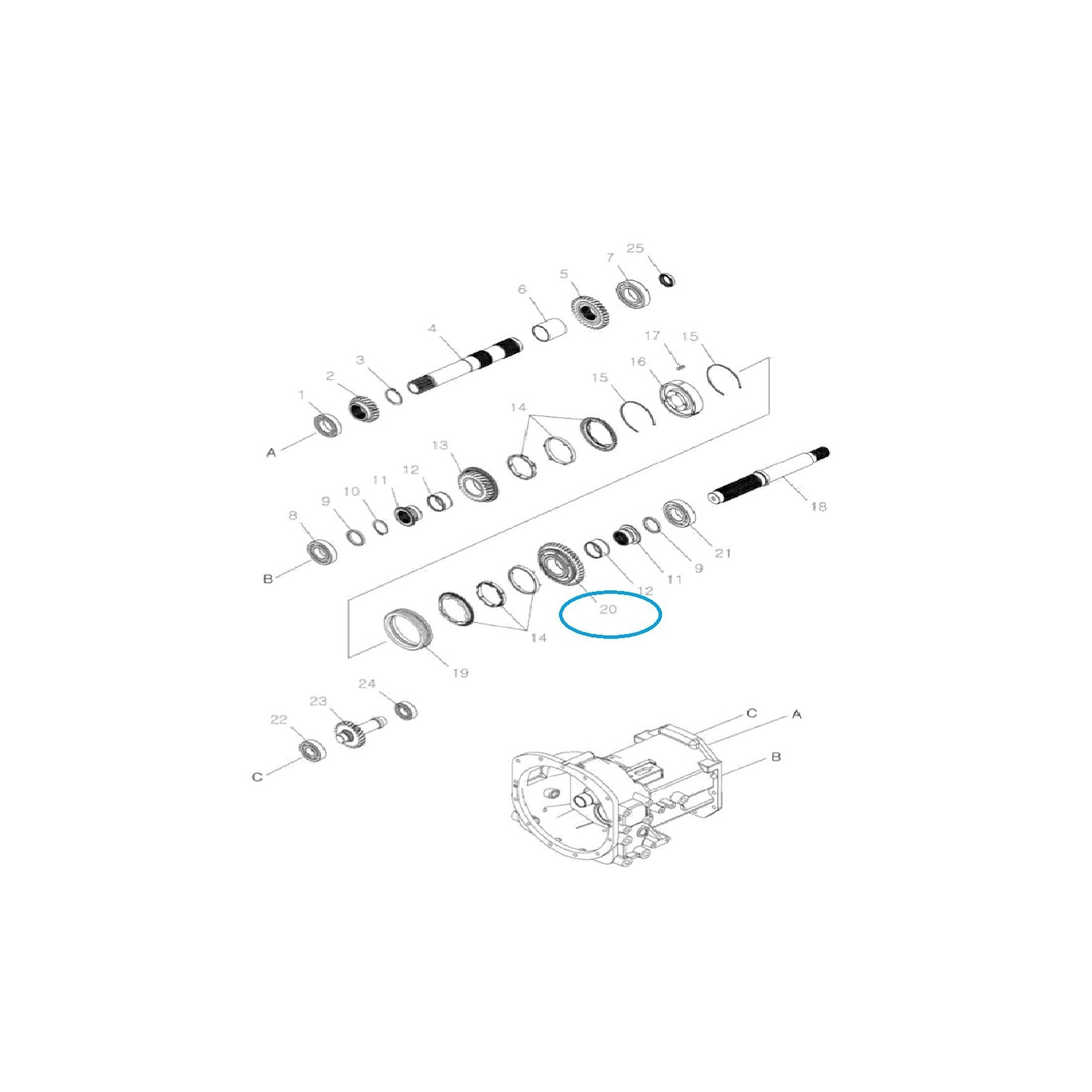 Gearbox sprocket F/DRVN-TRG281/ LS Tractor / 40031319