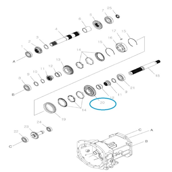Ozubené kolo převodovky F/DRVN-TRG281/ LS Traktor / 40031319