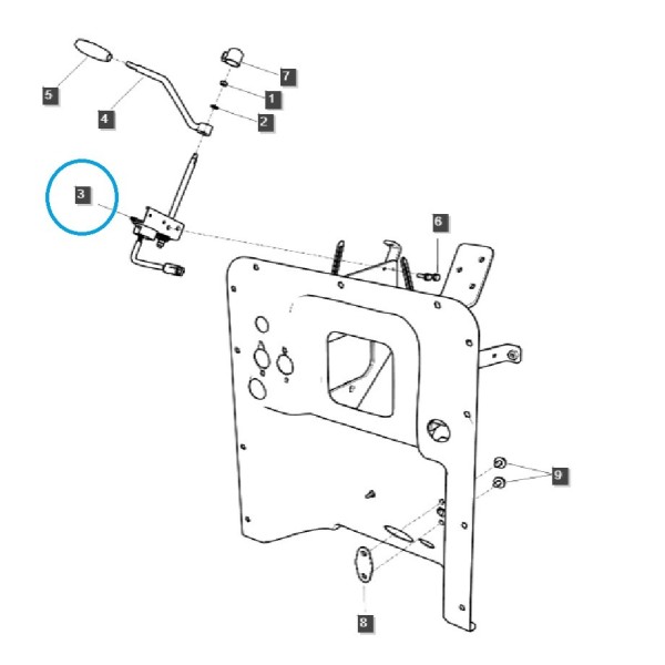 Páka ovládání rychlosti (2CH_XU)-TRG750 / Traktor LS / 40358967